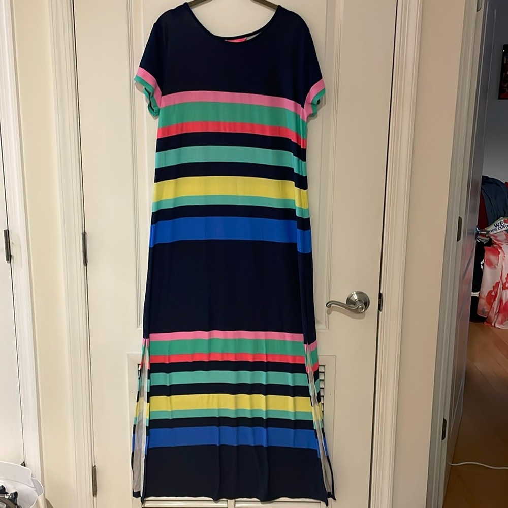 Lilly navy maxi t-shirt dress